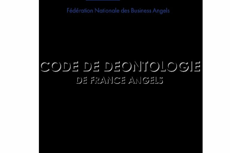 CODE DEONTOLOGIE BUSINESS ANGELS (Décembre 2016)