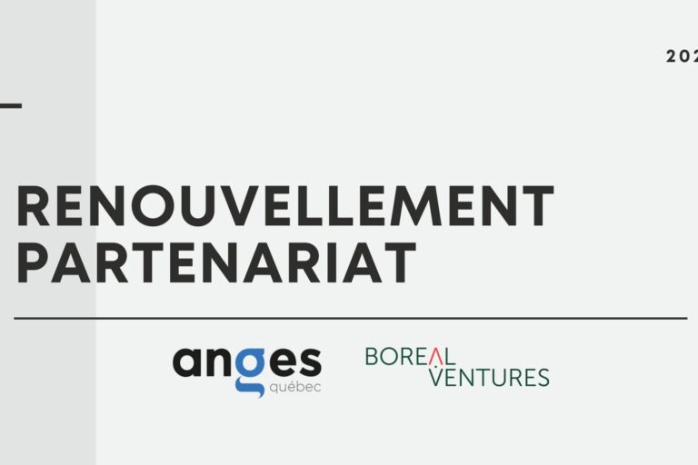 Anges Québec et Boréal Ventures sont partenaires
