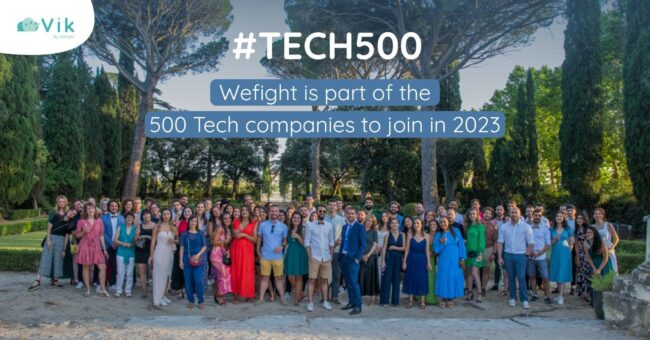 Wefight accompagnée par Les Business Angels des Grandes Ecoles et Angels Santé, fait partie des 500 entreprises qui recrutent le plus, selon le classement TECH500 de Data Recrutement.