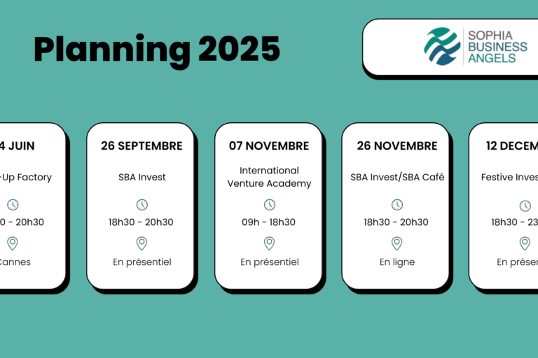 Les événements 2025 de Sophia Business Angels Les événements 2025 de Sophia Business Angels