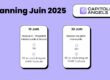 Planning Juin 2025 de Capitole Angels