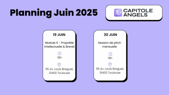 Planning Juin 2025 de Capitole Angels Planning Juin 2025 de Capitole Angels