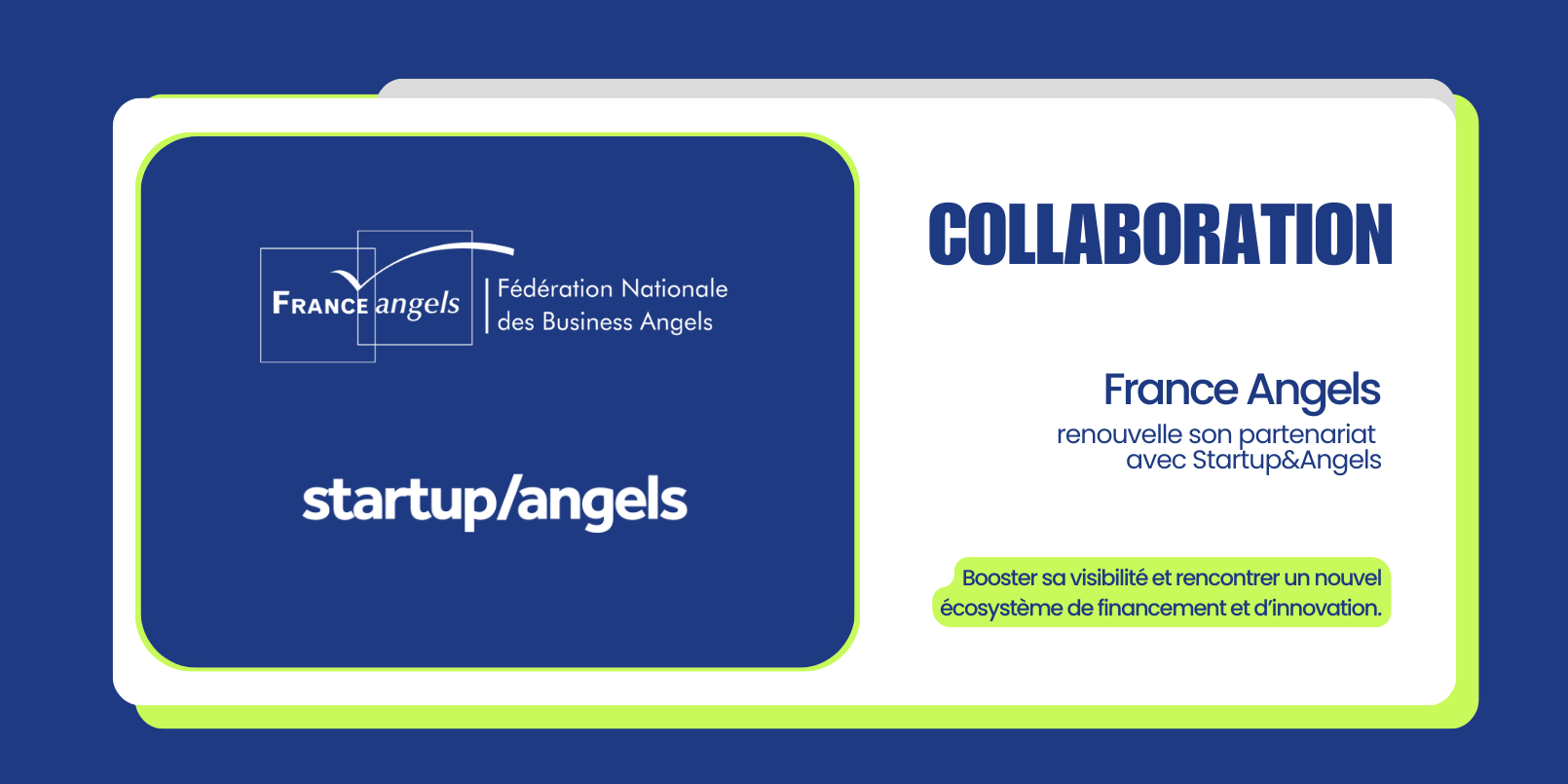 France Angels renouvelle son partenariat avec Startup&Angels