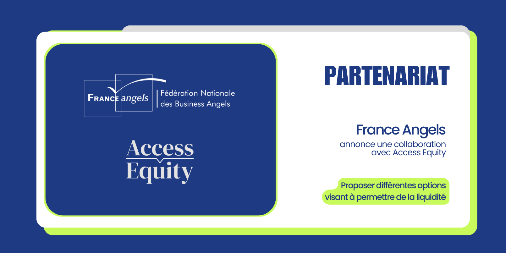 Nouveau partenariat pour France Angels avec Access Equity